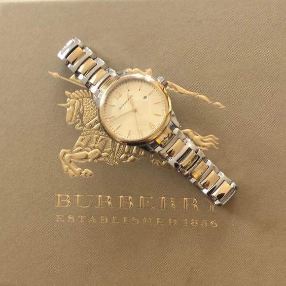 Burberry Jewelry - Burberry Women Classic Two-Tone Swiss Quartz Watch